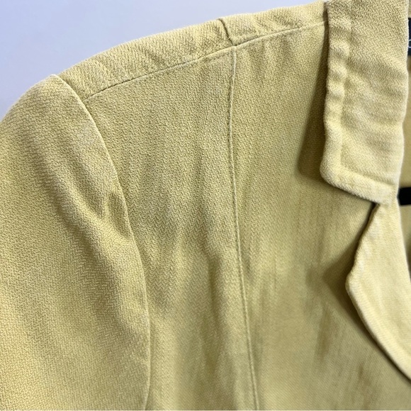 Jones New York lightweight yellow tailored 3/4 sleeve jacket 8 - Picture 7 of 9